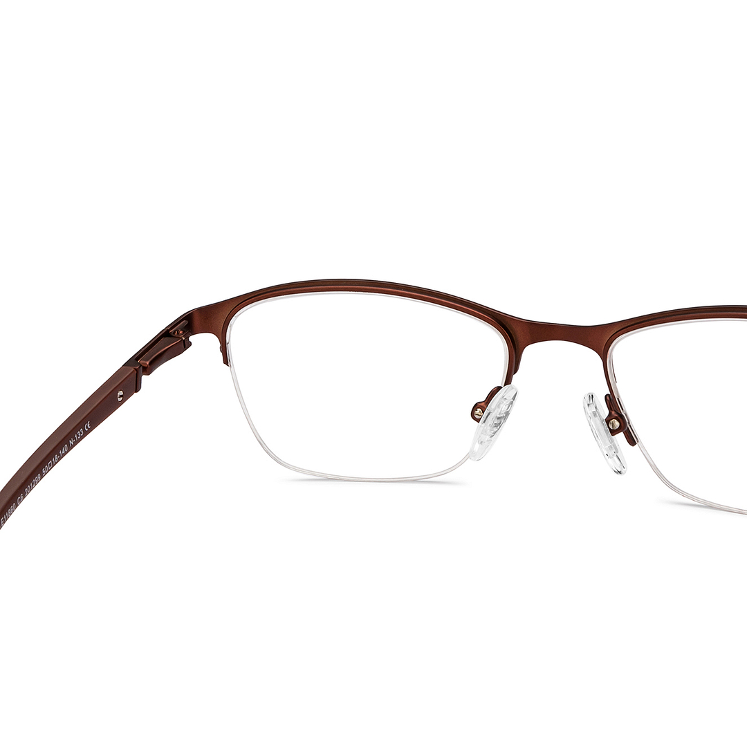 Vincent Chase Online Light Brown Half Rim Cat Eye right side