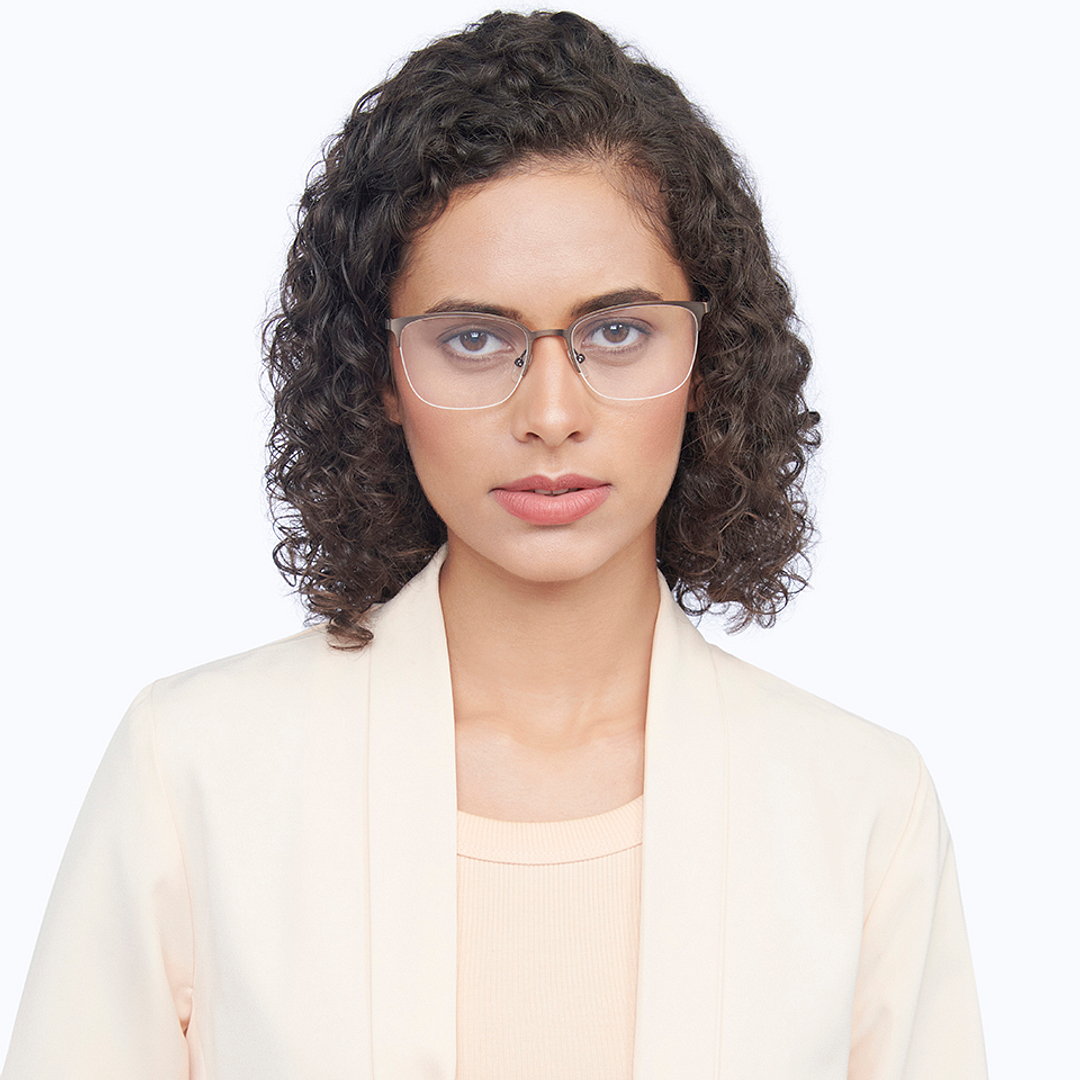 Vincent Chase Online Light Brown Half Rim Square right side