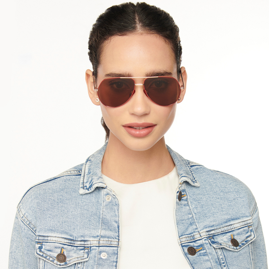 Vincent Chase Online Pink Full Rim Aviator right side