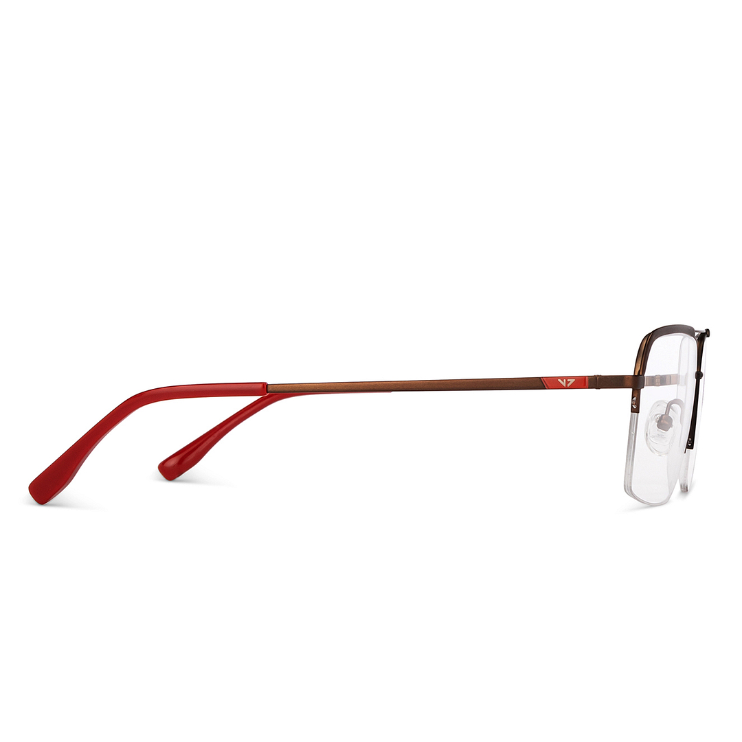 Vincent Chase Online Light Brown Half Rim Square left side