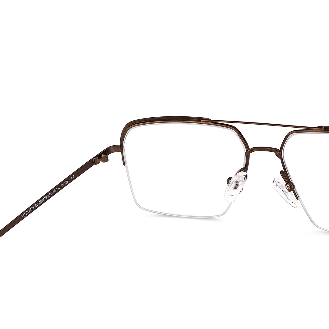 Vincent Chase Online Light Brown Half Rim Square right side