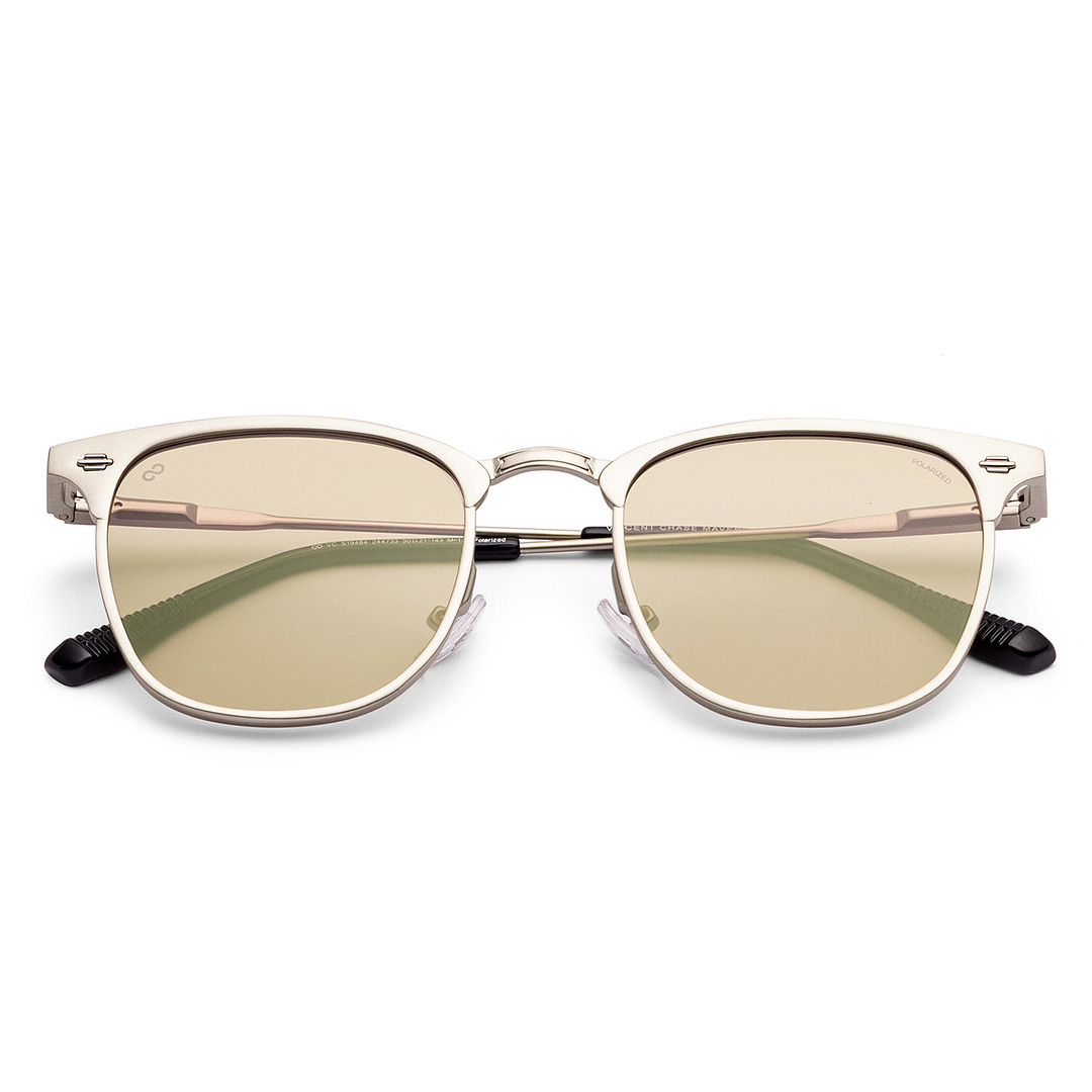 Brown Silver Full Rim Square Vincent Chase VC Sun Metal VC S19484