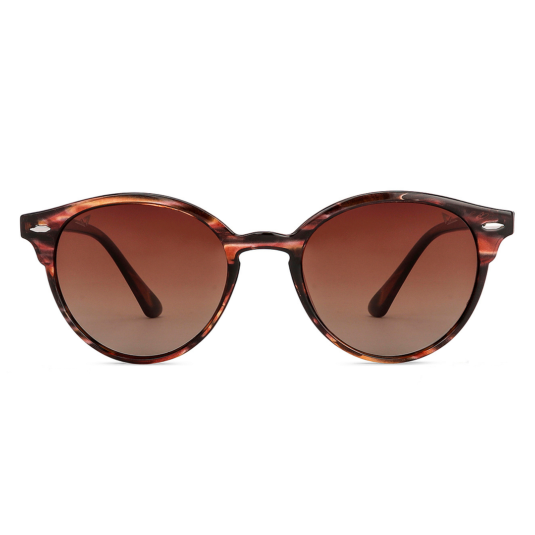 Vincent Chase Polarized Brown Full Rim Round left side