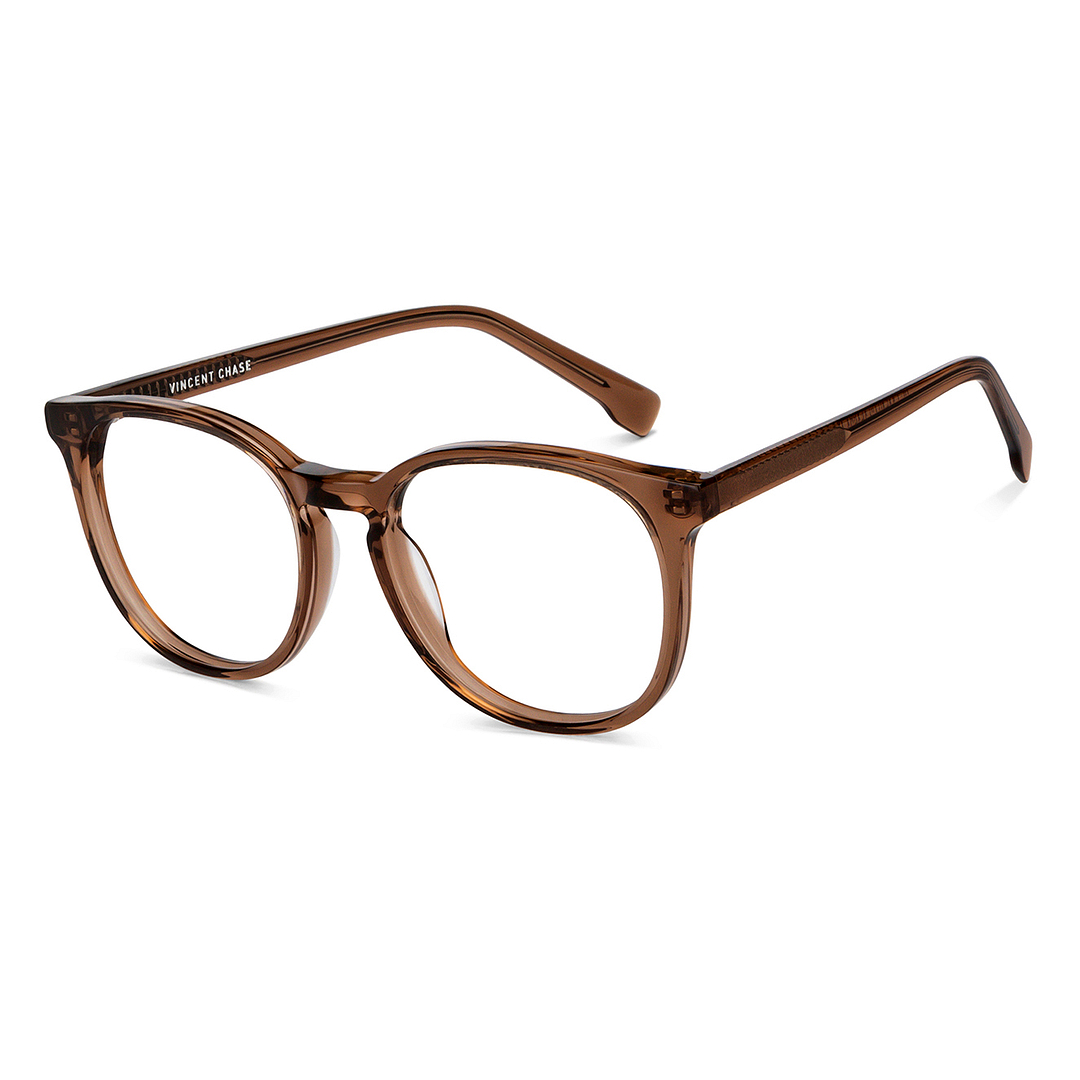 Vincent Chase Online Brown Transparent Full Rim Round right side