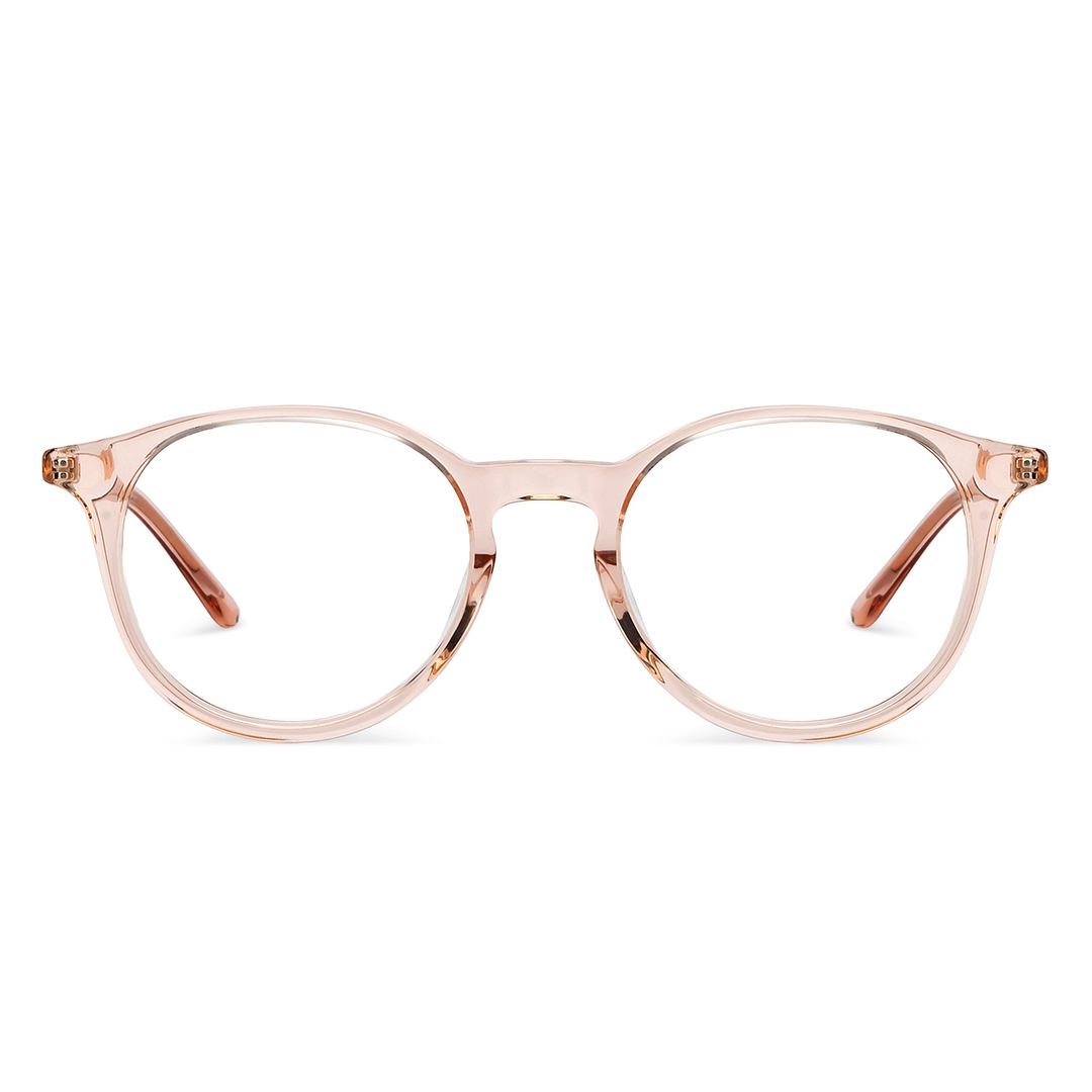 Vincent Chase Brown Transparent Full Rim Round left side