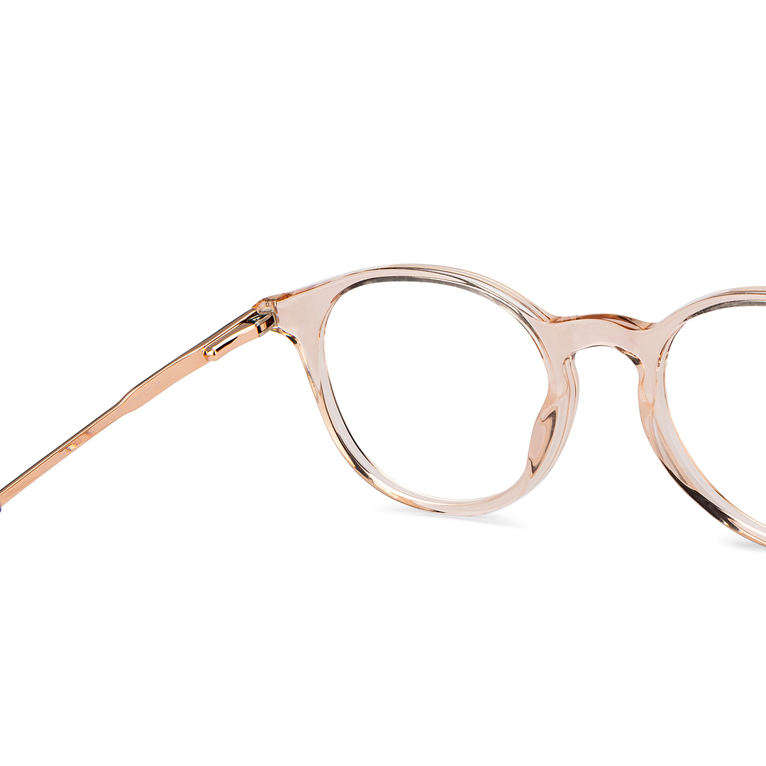 Vincent Chase Brown Transparent Full Rim Round right side