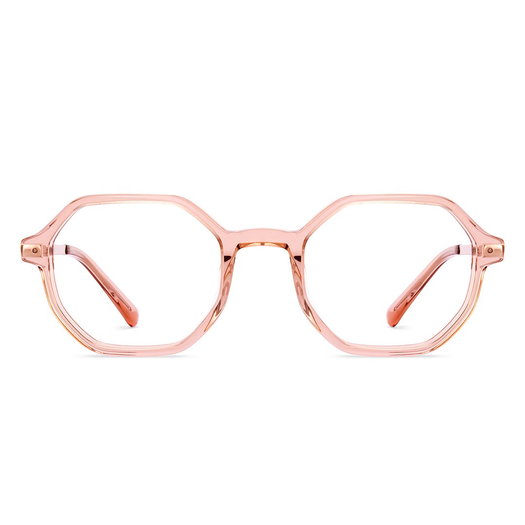 Vincent Chase Brown Transparent Full Rim Geometric right side