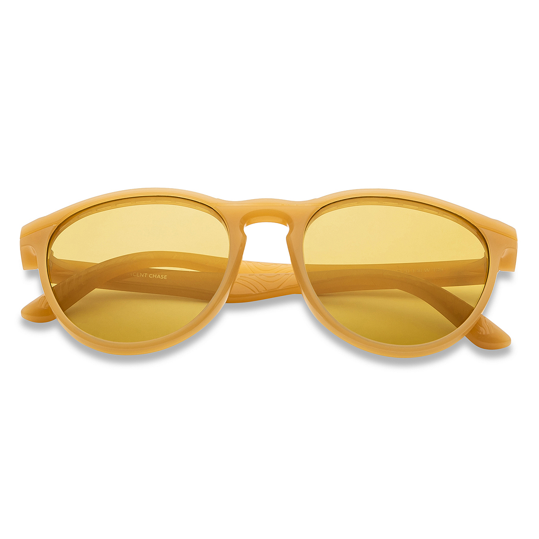 Vincent Chase Polarized Brown Full Rim Round left side