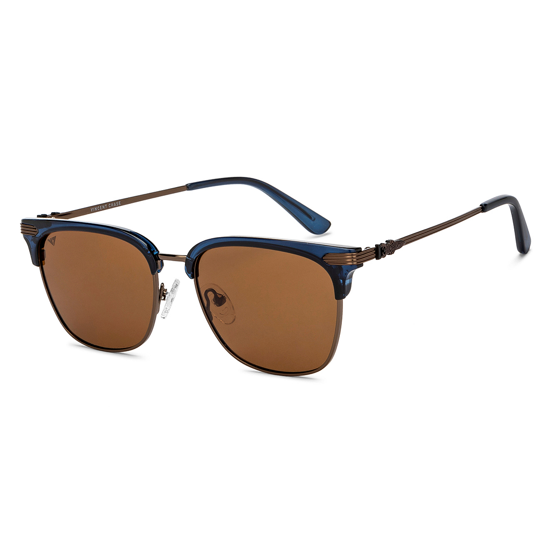 Vincent Chase Polarized Blue Full Rim Clubmaster left side