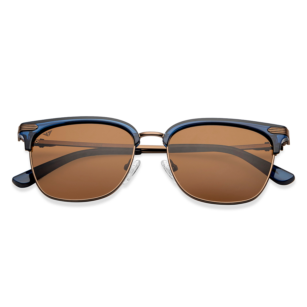 Vincent Chase Polarized Blue Full Rim Clubmaster left side