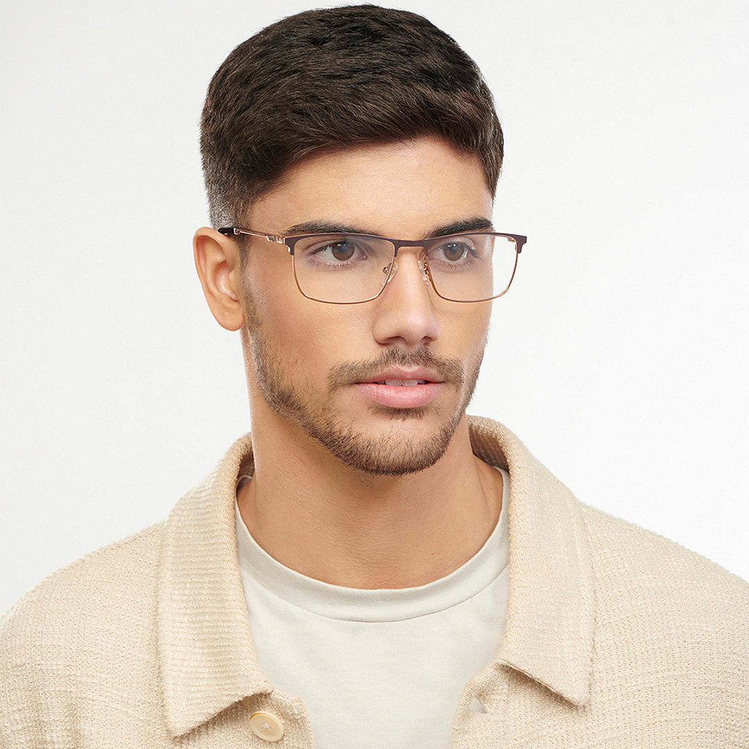 Vincent Chase Online Light Brown Full Rim Rectangle left side