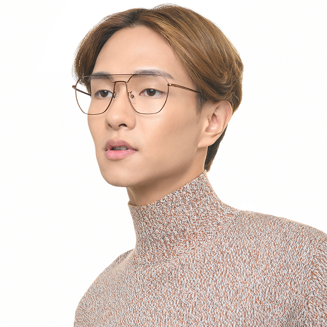 Vincent Chase Online Dark Brown Full Rim Aviator left side