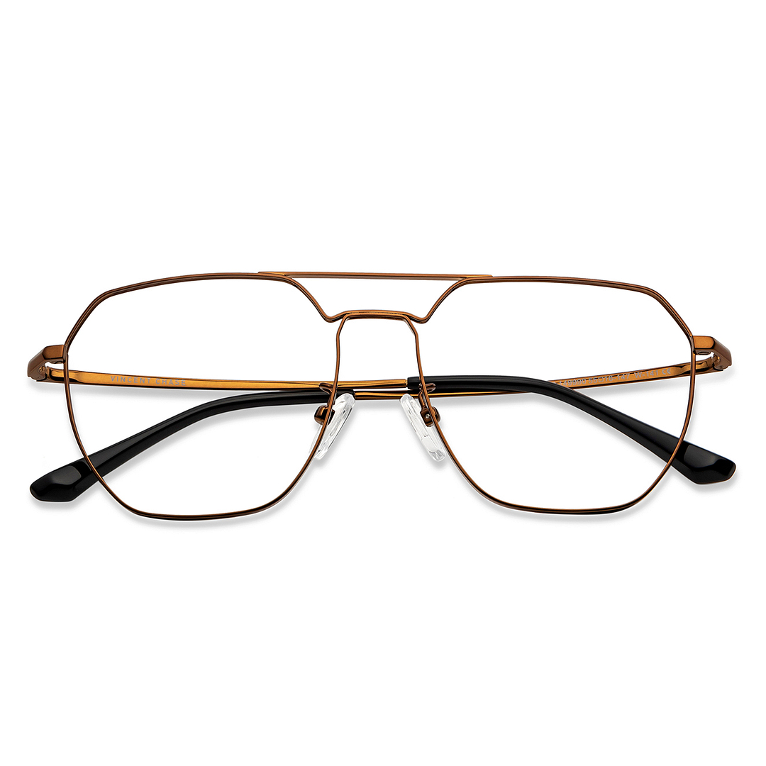 Vincent Chase Online Dark Brown Full Rim Aviator left side