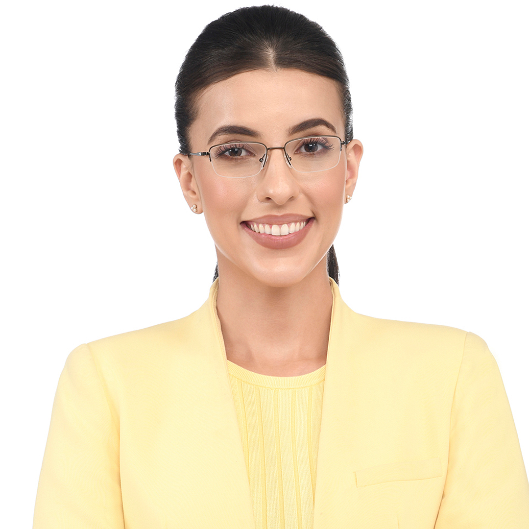 Vincent Chase Online Dark Brown Half Rim Rectangle right side