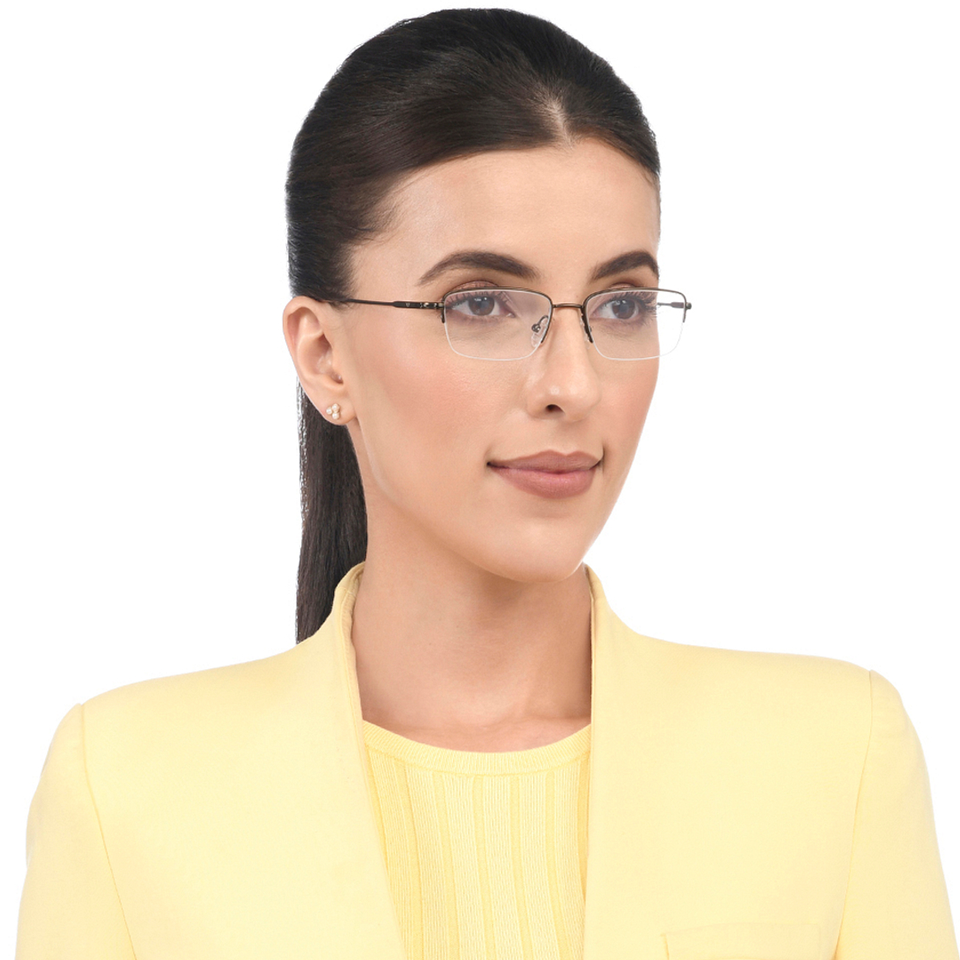 Vincent Chase Online Dark Brown Half Rim Rectangle left side