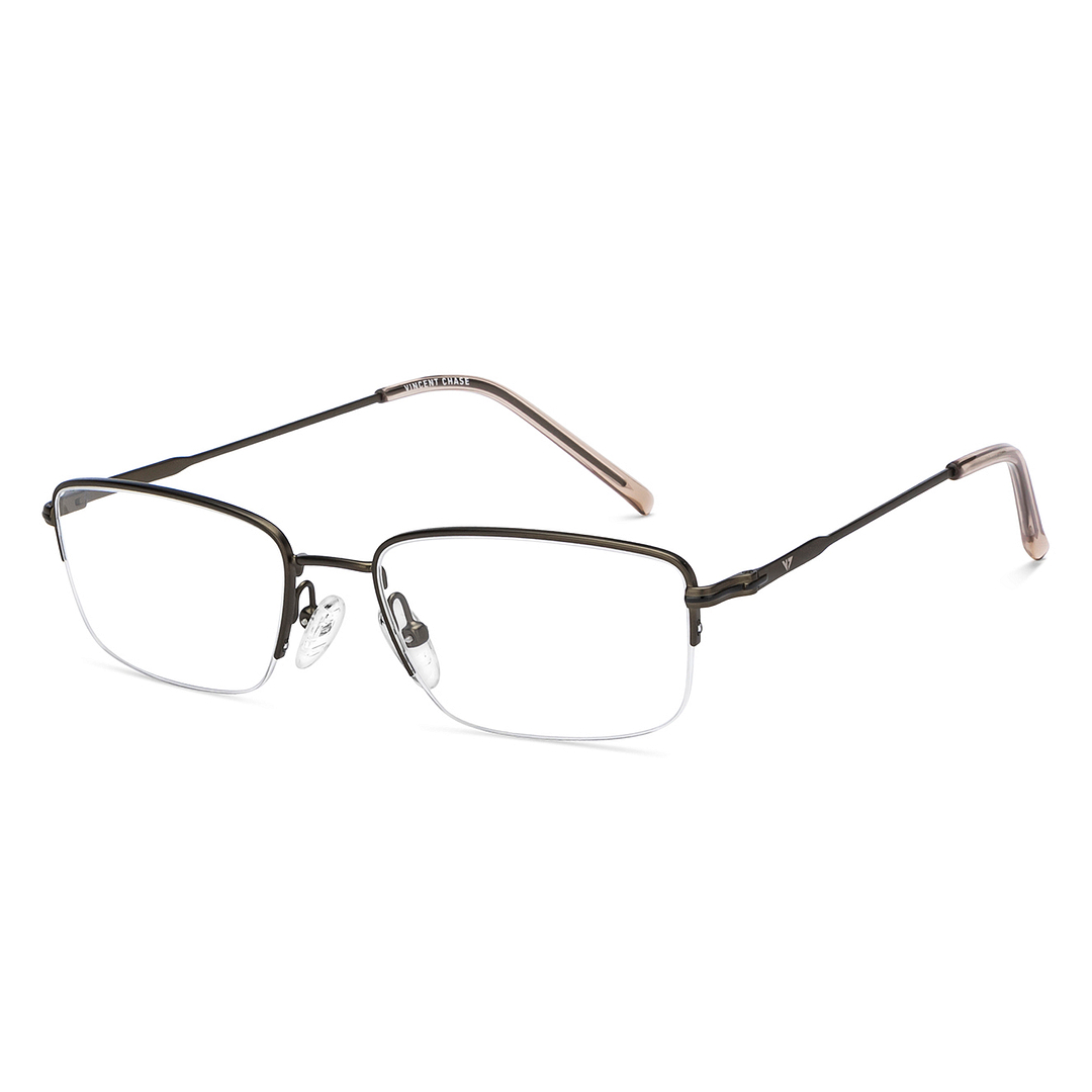 Vincent Chase Online Dark Brown Half Rim Rectangle right side
