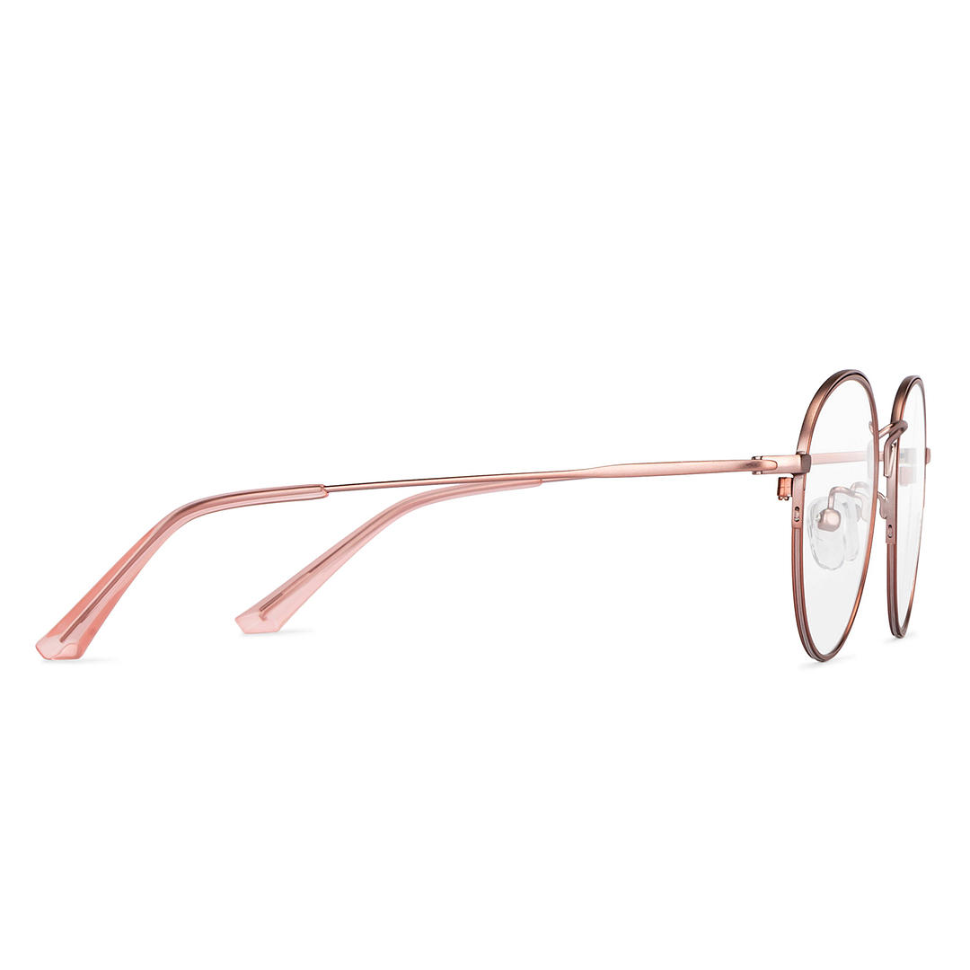 Lenskart Air Online Rose Gold Full Rim Round left side