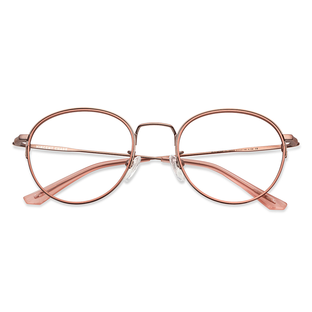 Lenskart Air Online Rose Gold Full Rim Round left side