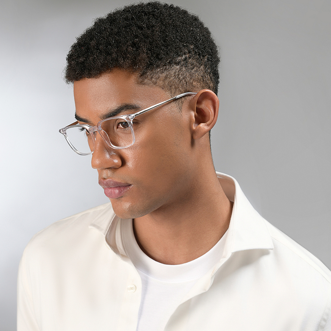 Vincent Chase Online Crystal Transparent Full Rim Square left side