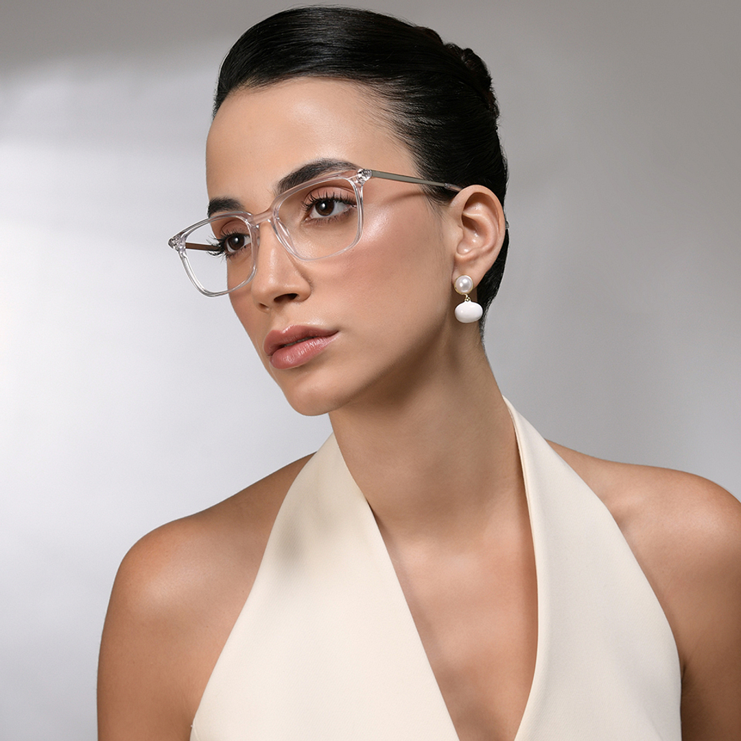 Vincent Chase Online Crystal Transparent Full Rim Square left side