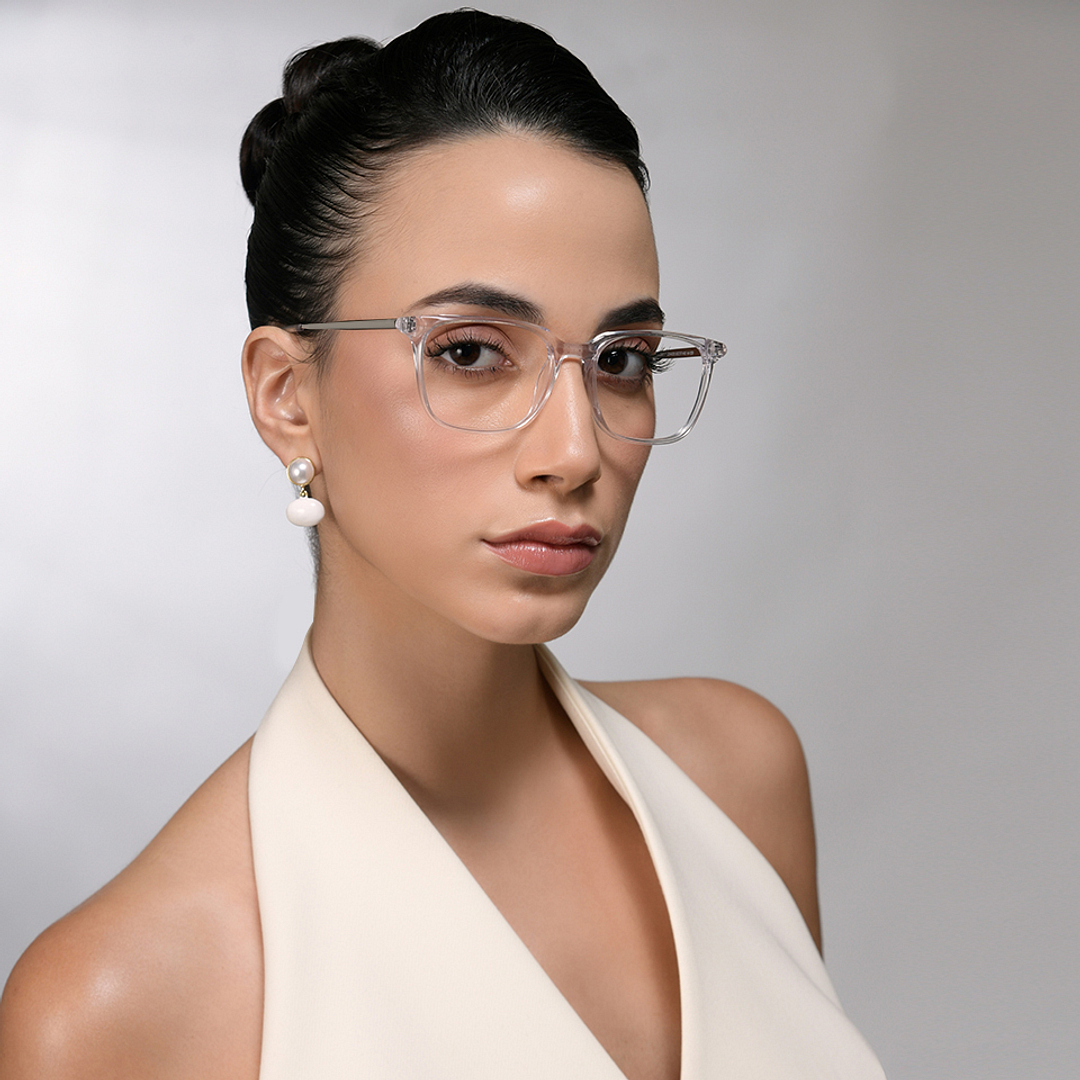 Vincent Chase Online Crystal Transparent Full Rim Square right side