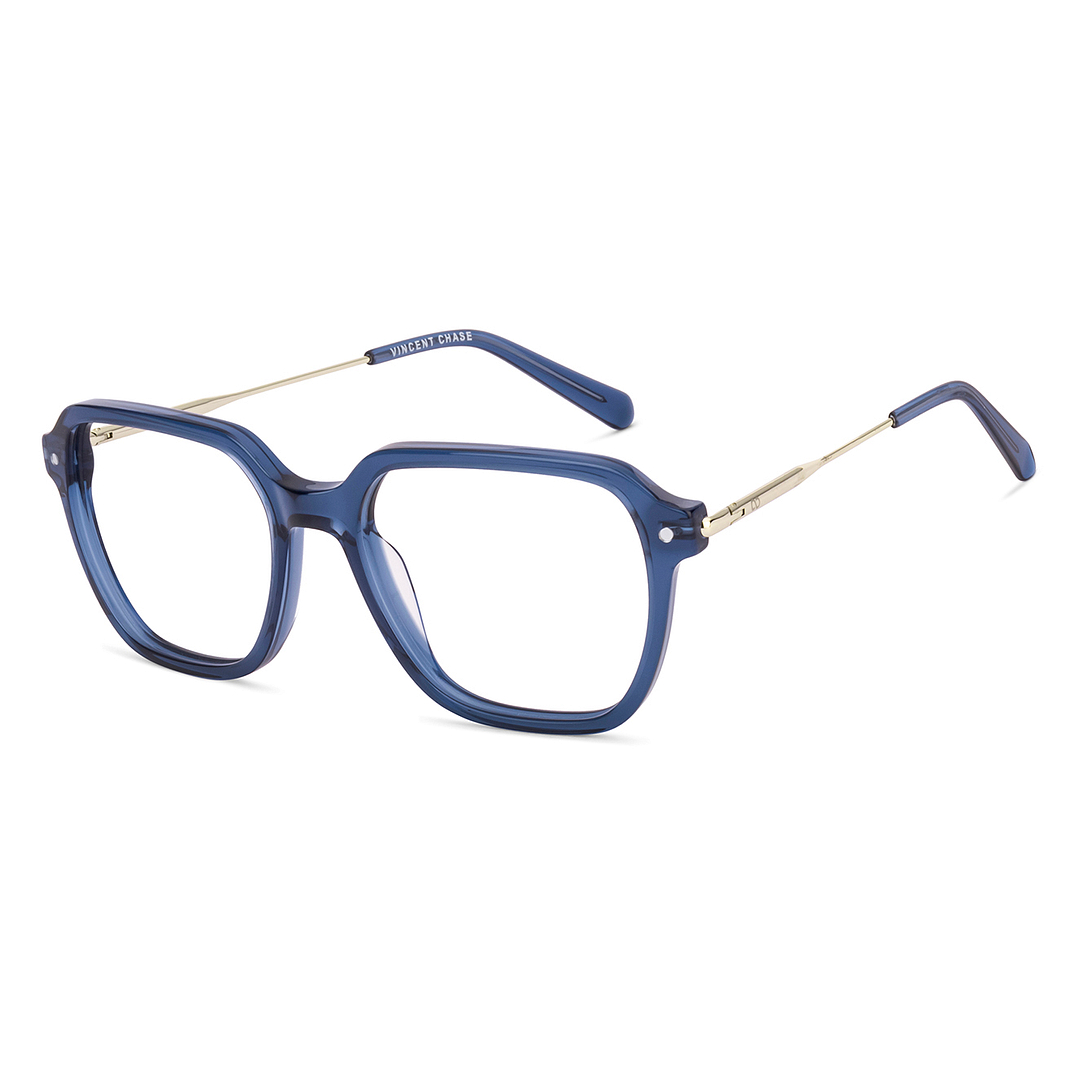 Buy Dark Blue Gold Full Rim Square Vincent Chase Blend Edit VC