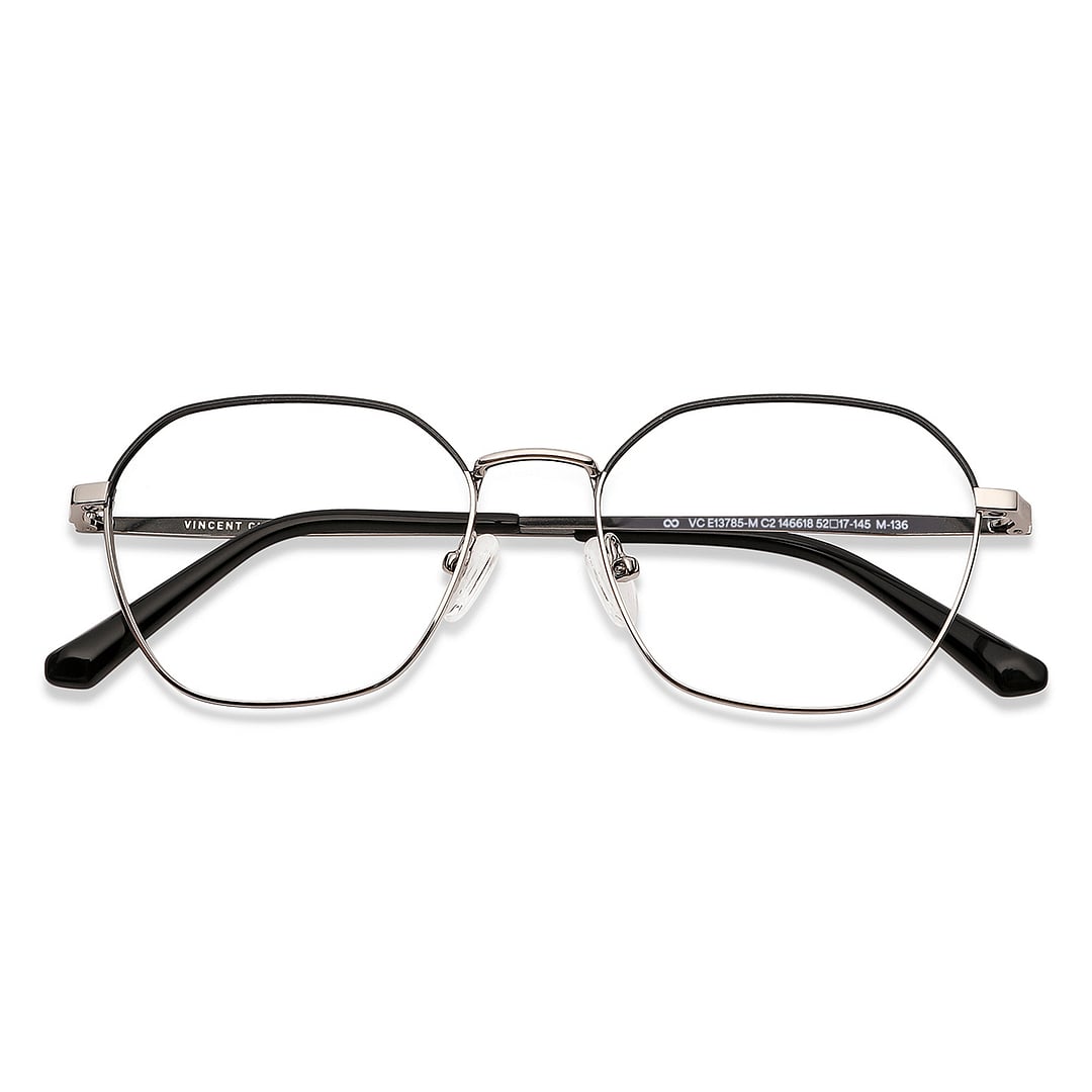 Vincent Chase Dark Gunmetal Full Rim Geometric left side