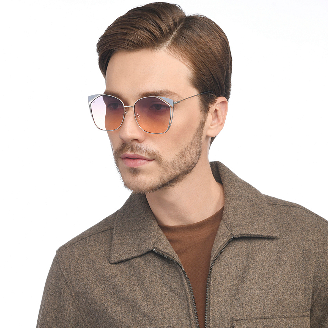 Vincent Chase Silver Full Rim Cat Eye right side