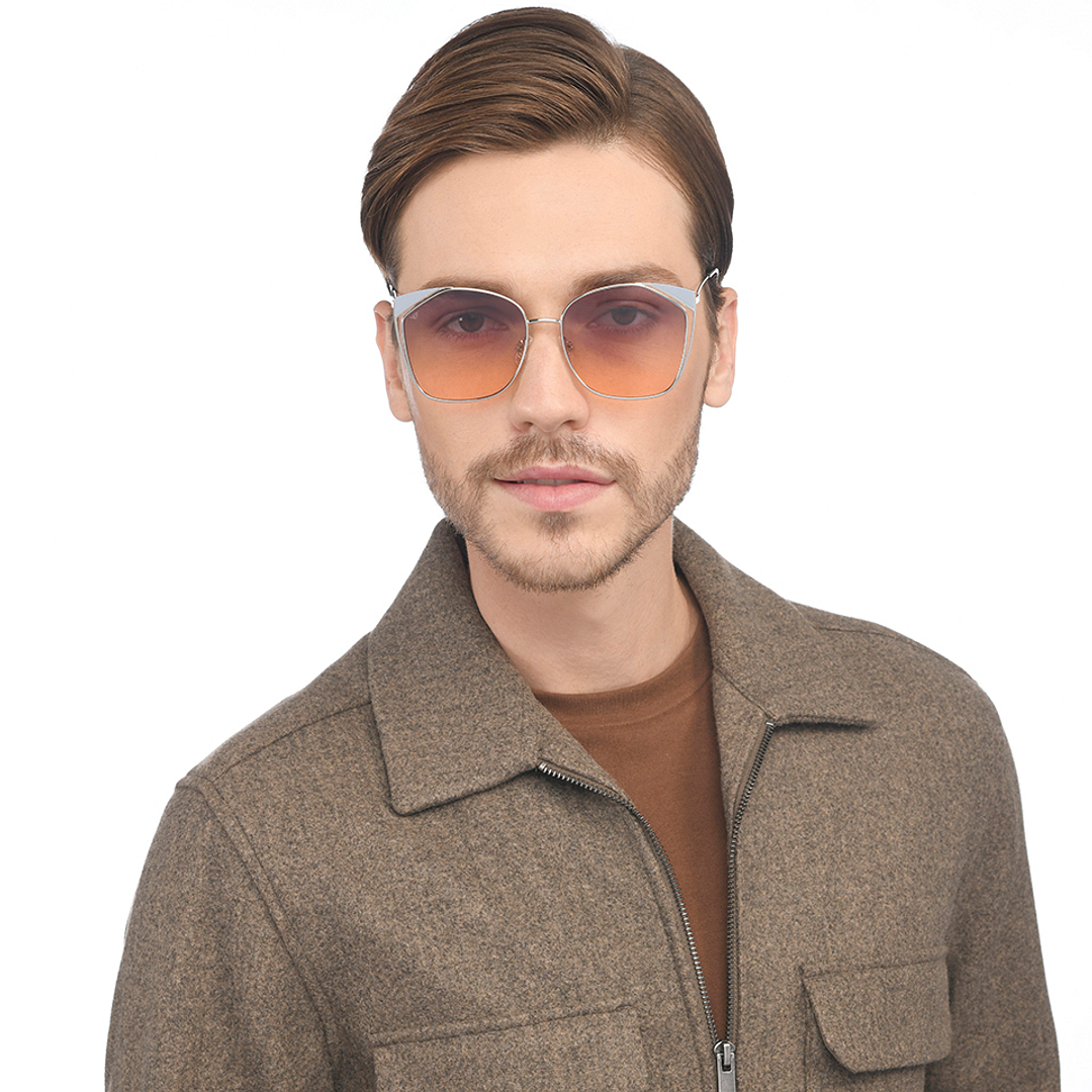 Vincent Chase Silver Full Rim Cat Eye left side