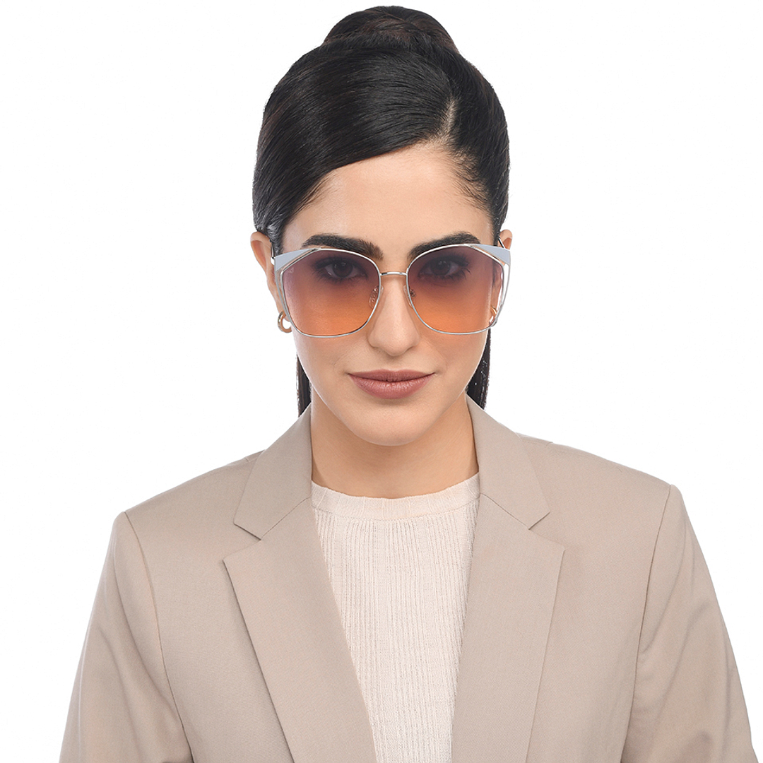 Vincent Chase Silver Full Rim Cat Eye left side