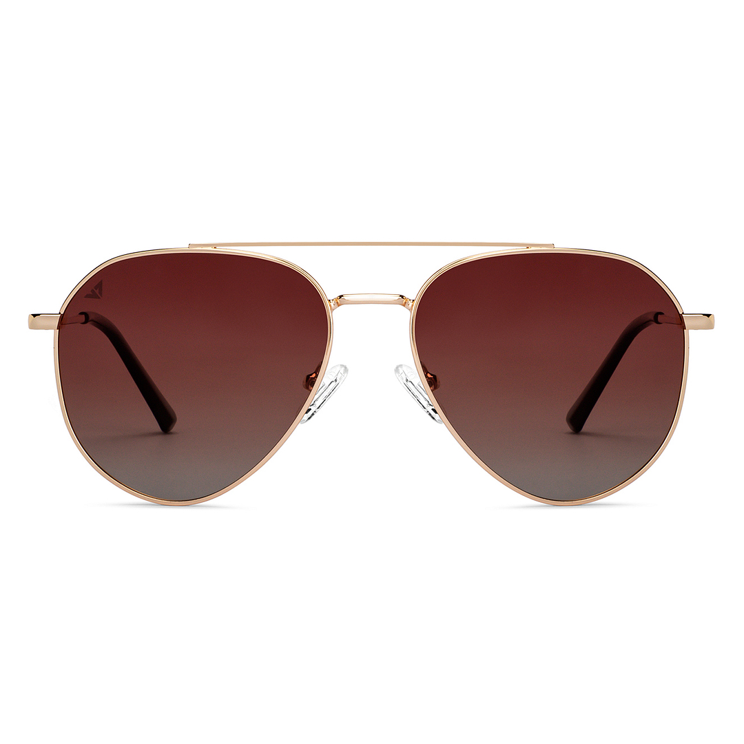 Vincent Chase Online Gold Full Rim Aviator left side