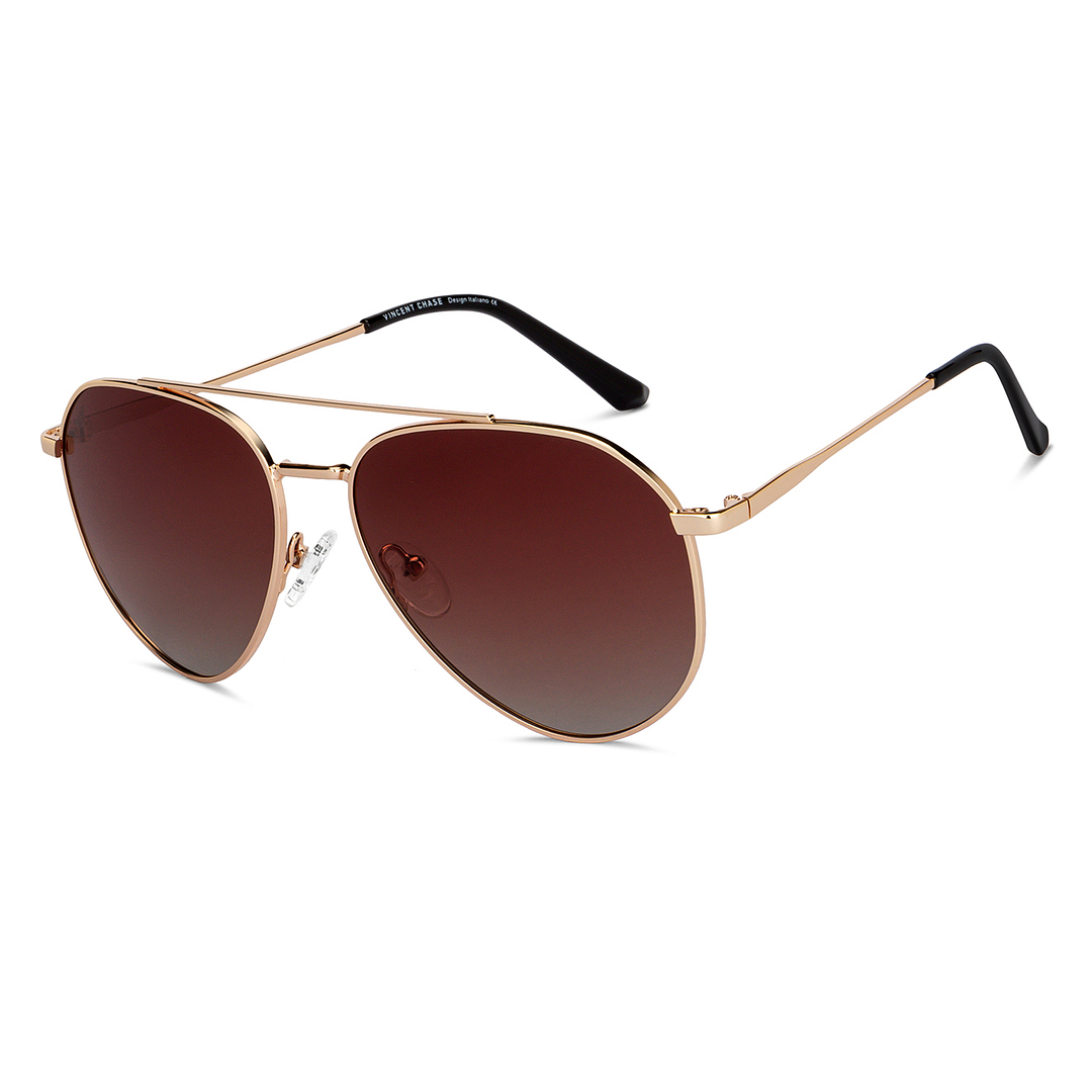 Vincent Chase Online Gold Full Rim Aviator right side