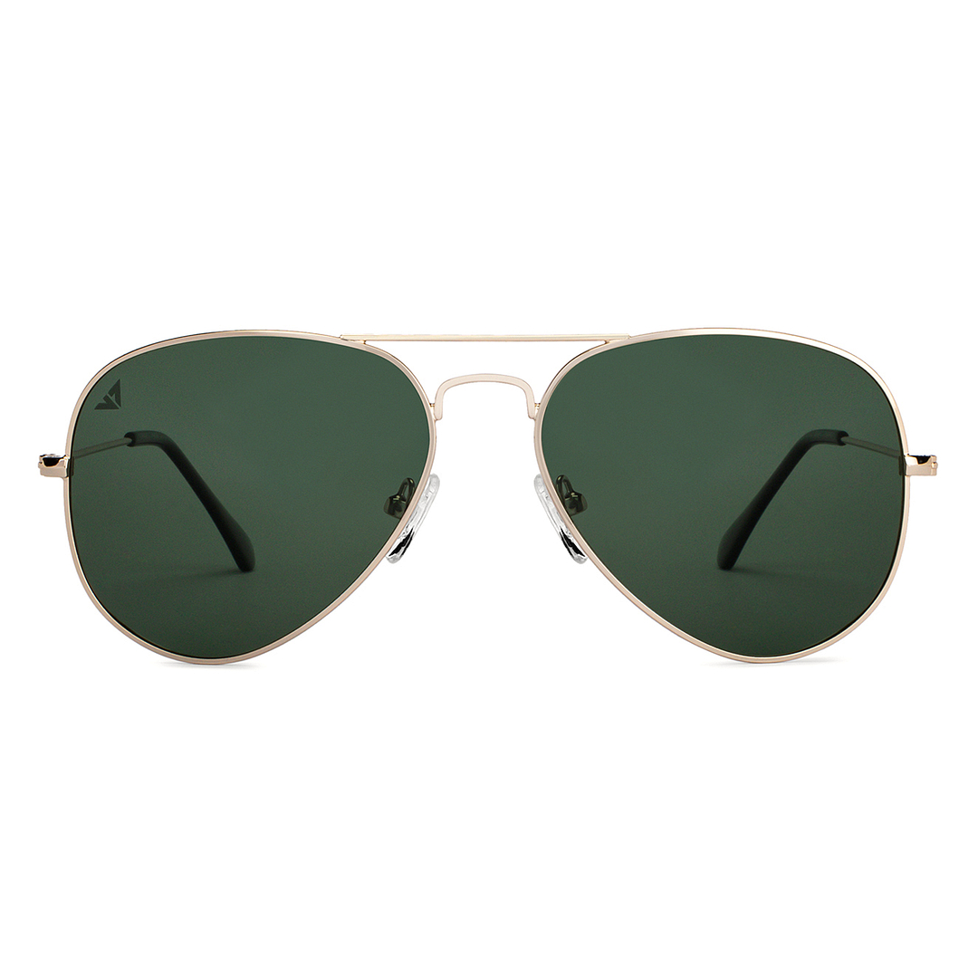 Vincent Chase Polarized Gold Full Rim Aviator right side