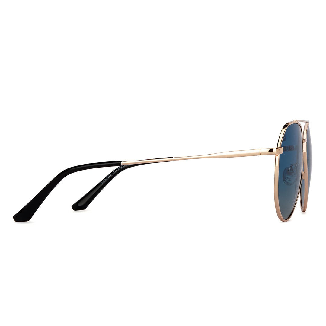 Vincent Chase Polarized Gold Full Rim Aviator left side