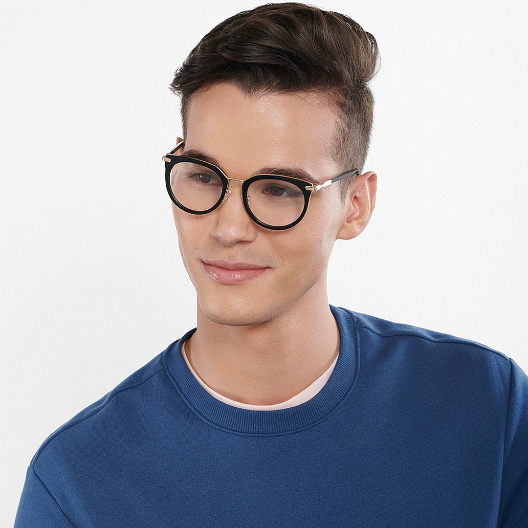 Vincent Chase Online Black Full Rim Cat Eye left side