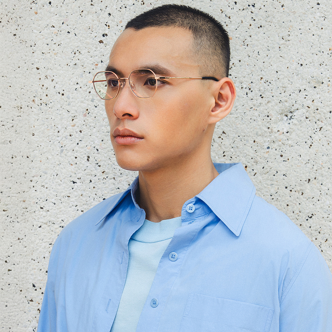 Vincent Chase Online Gold Full Rim Geometric right side