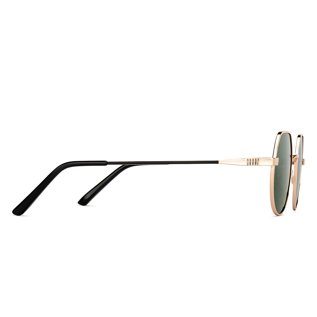 Vincent Chase Polarized Gold Full Rim Geometric left side