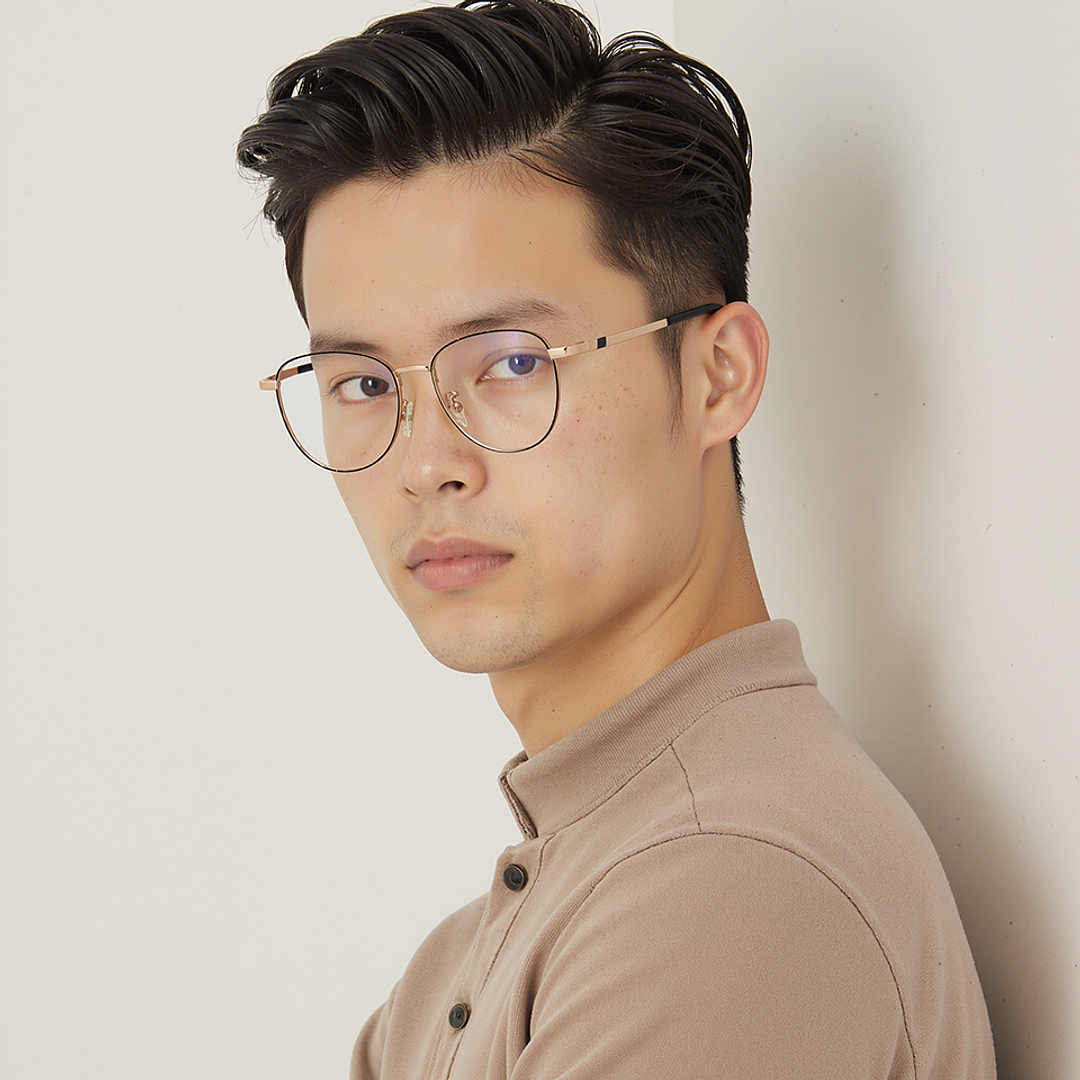 Vincent Chase Online Black Full Rim Round left side