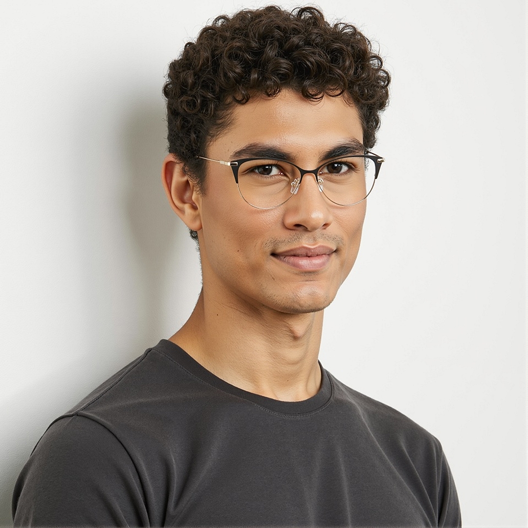 Vincent Chase Black Full Rim Cat Eye right side