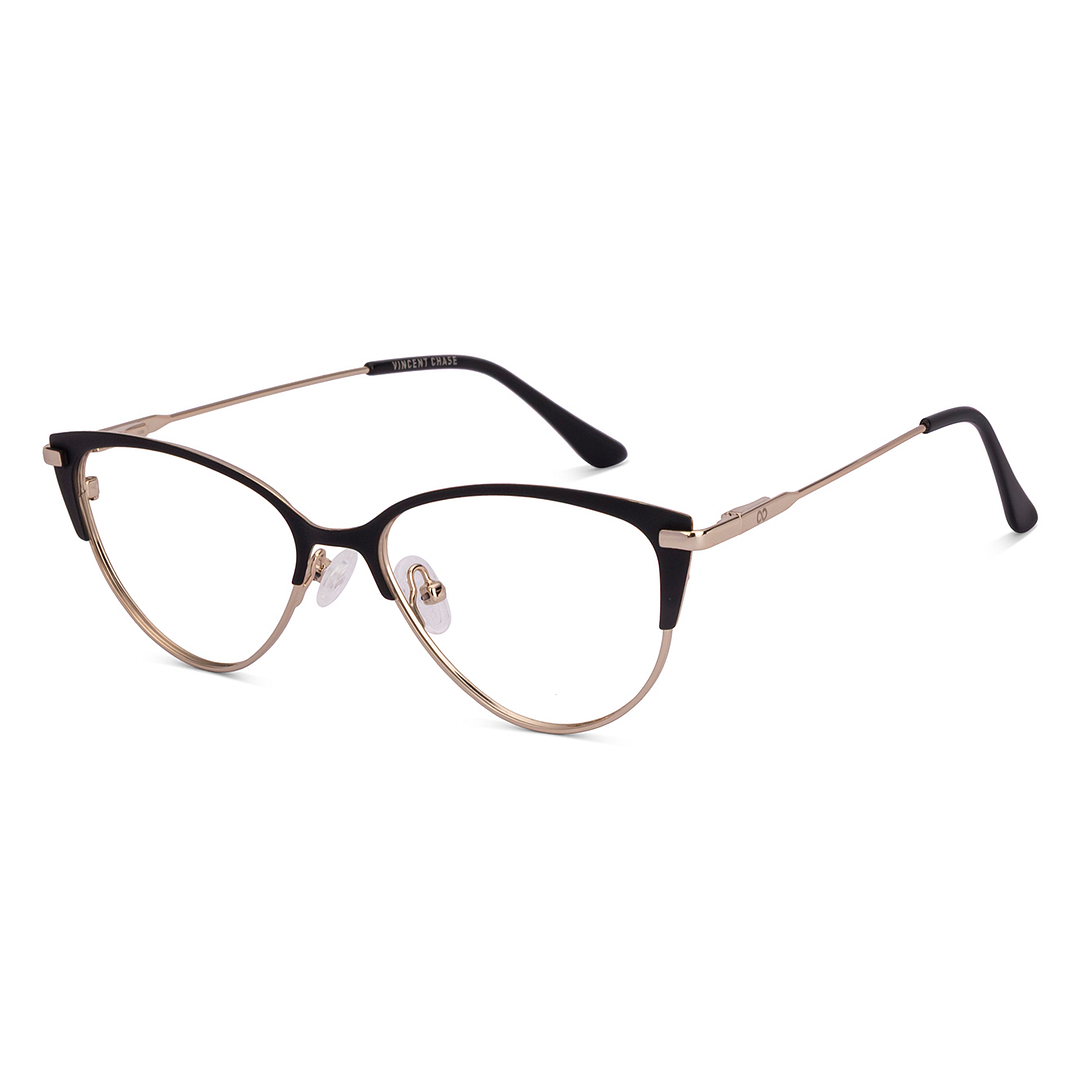 Vincent Chase Black Full Rim Cat Eye right side