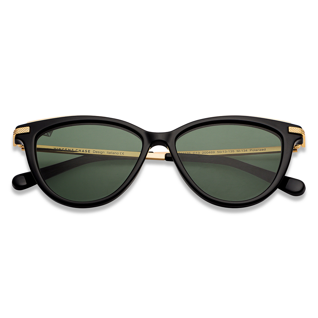 Vincent Chase Online Black Full Rim Cat Eye left side
