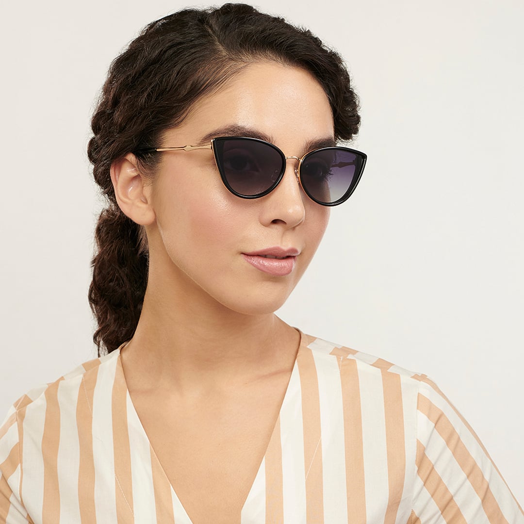 Vincent Chase Polarized Black Full Rim Cat Eye right side