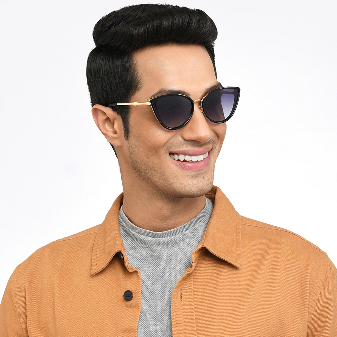 Vincent Chase Polarized Black Full Rim Cat Eye right side