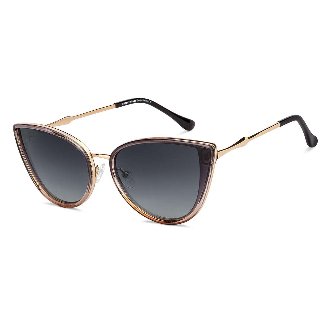 Vincent Chase Polarized Gold Full Rim Cat Eye right side