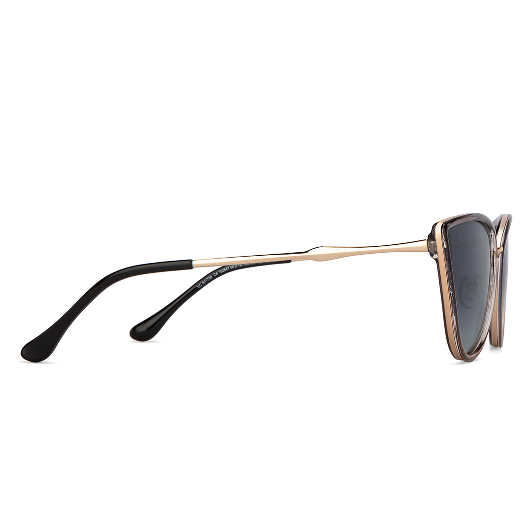 Vincent Chase Polarized Gold Full Rim Cat Eye left side