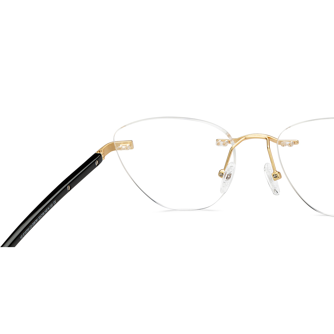 Vincent Chase Online Gold Rimless Cat Eye right side