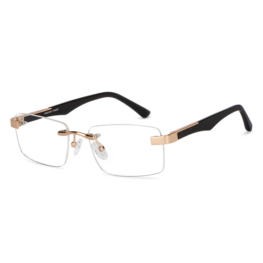 Vincent Chase Online Gold Rimless Rectangle right side