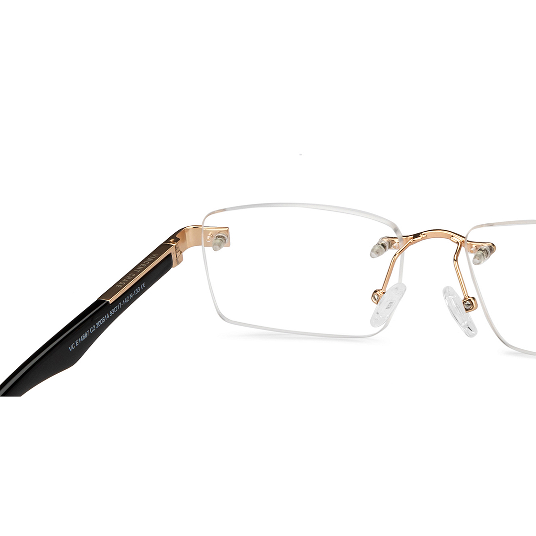 Vincent Chase Online Gold Rimless Rectangle right side