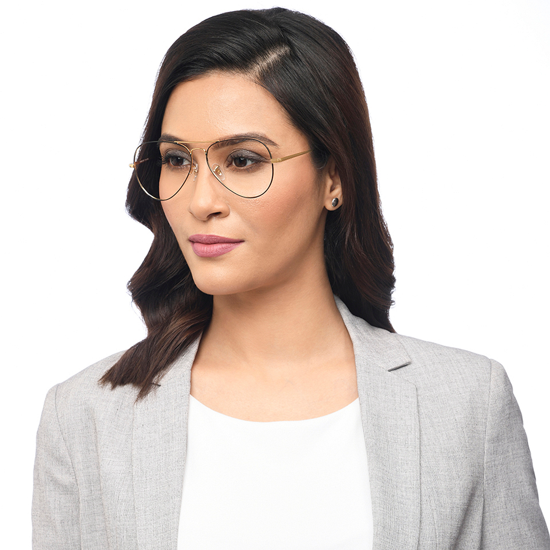 Vincent Chase Online Black Full Rim Aviator left side