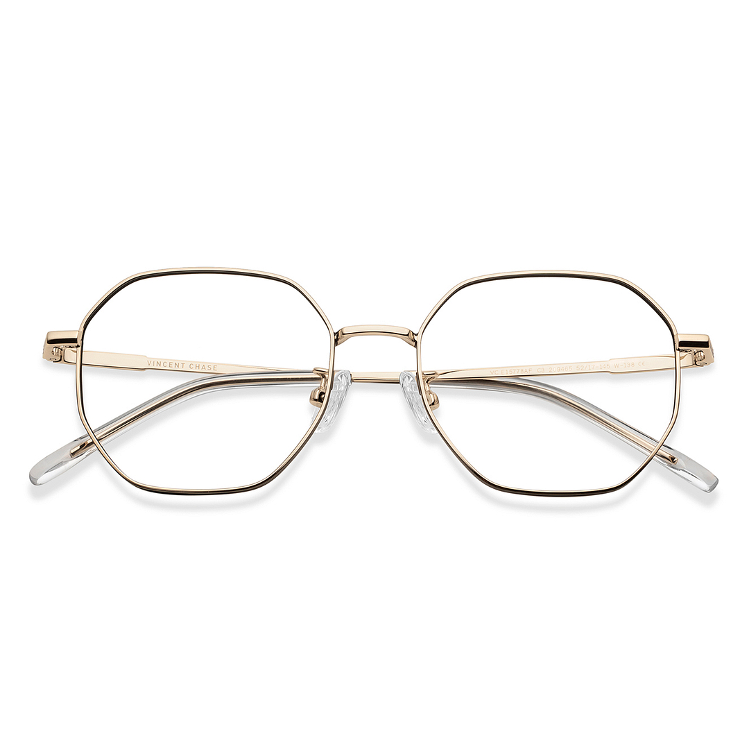 Vincent Chase Black Full Rim Geometric left side